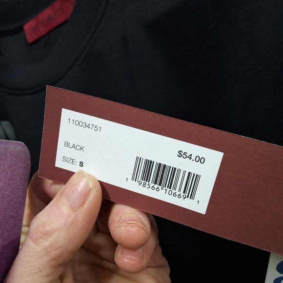 Black Long Sleeve Top with Floral Detail - Picture 9 of 11